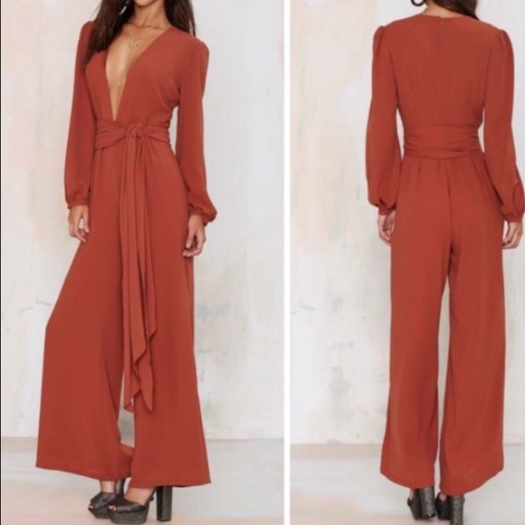 rust coloured jumpsuit